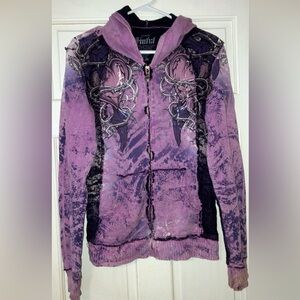 Sinful cotton zip-up hoodie